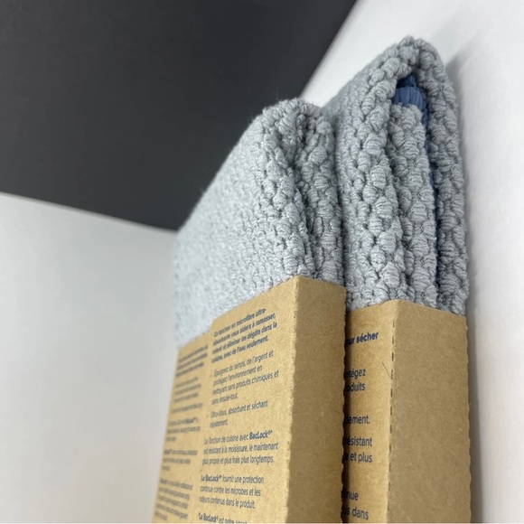 Norwex Kitchen Towel & Cloth Set Diamond Textured Graphite Gray Denim Bl… - Picture 8 of 9